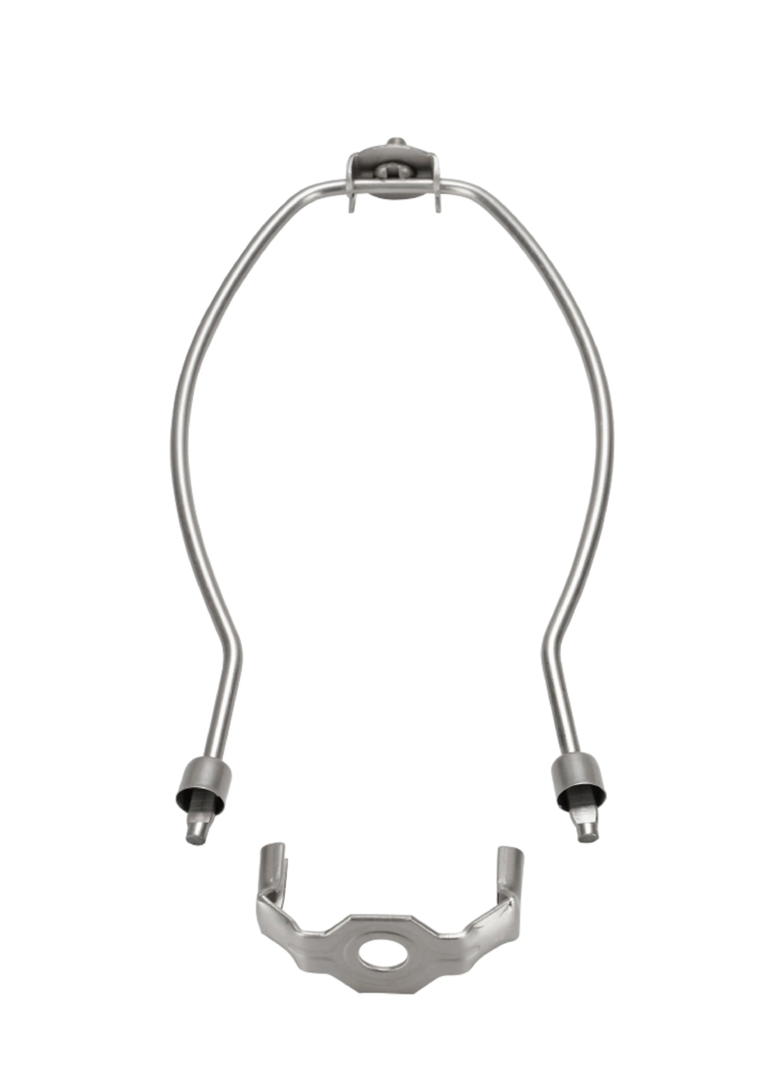 # 20006-2 10" Lamp Harp with Saddle in Satin Nickel Finish