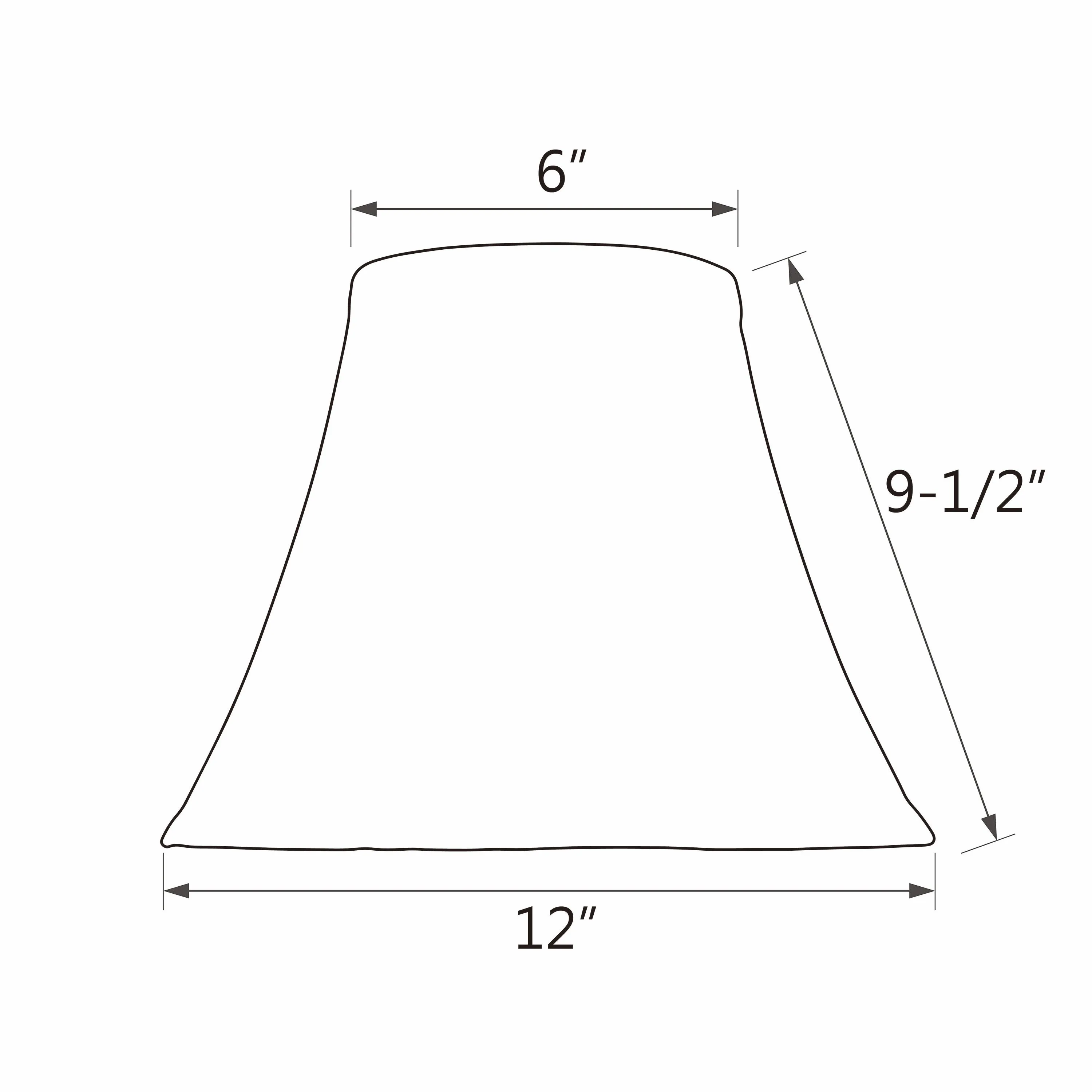 # 30167 Transitional Bell Shape Spider Construction Lamp Shade in Beige, 12" wide (6" x 12" x 9-1/2")