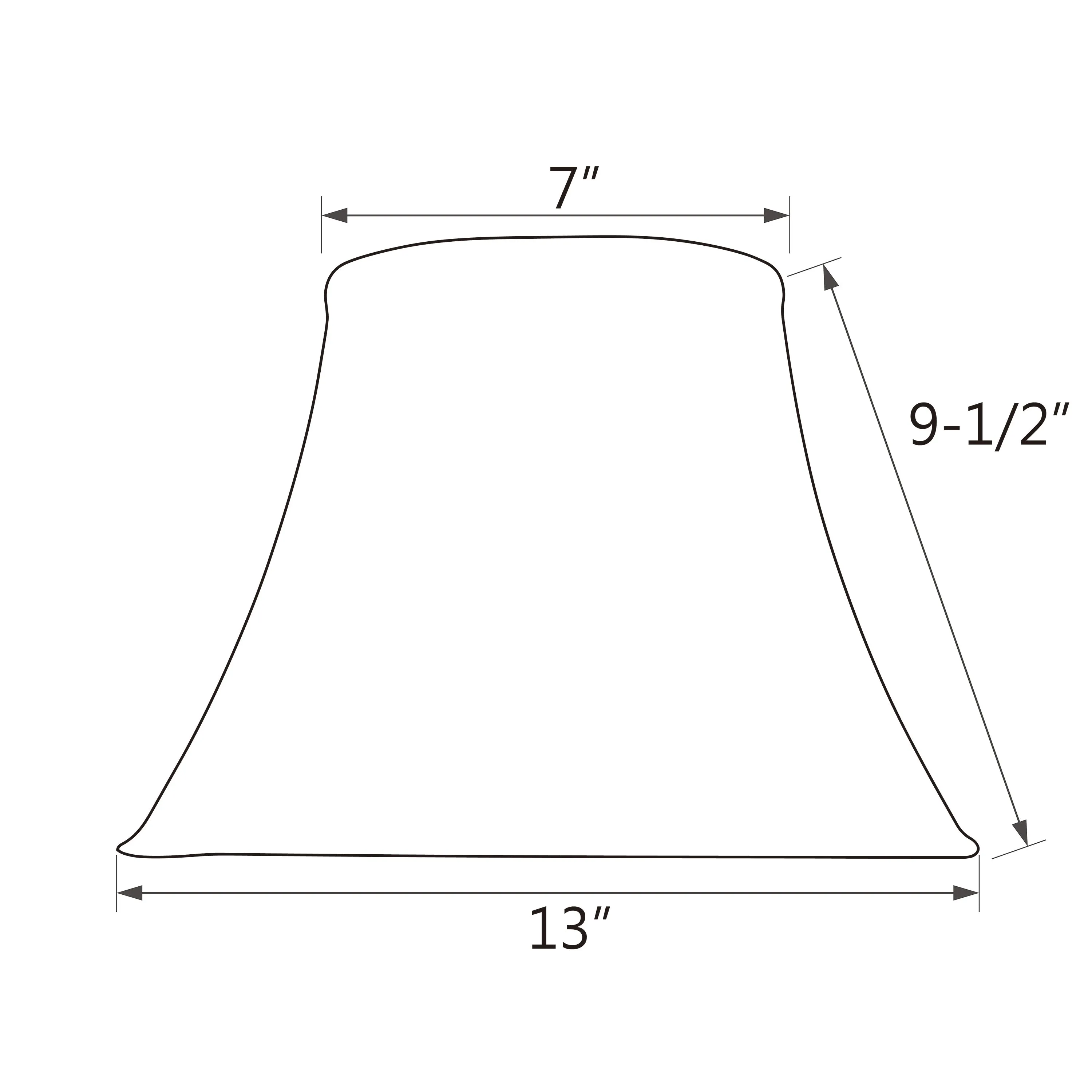 # 30215 Transitional Bell Shape Spider Construction Lamp Shade in Brown, 13" wide (7" x 13" x 9 1/2")