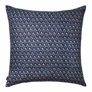 © Deep blue linen cushion