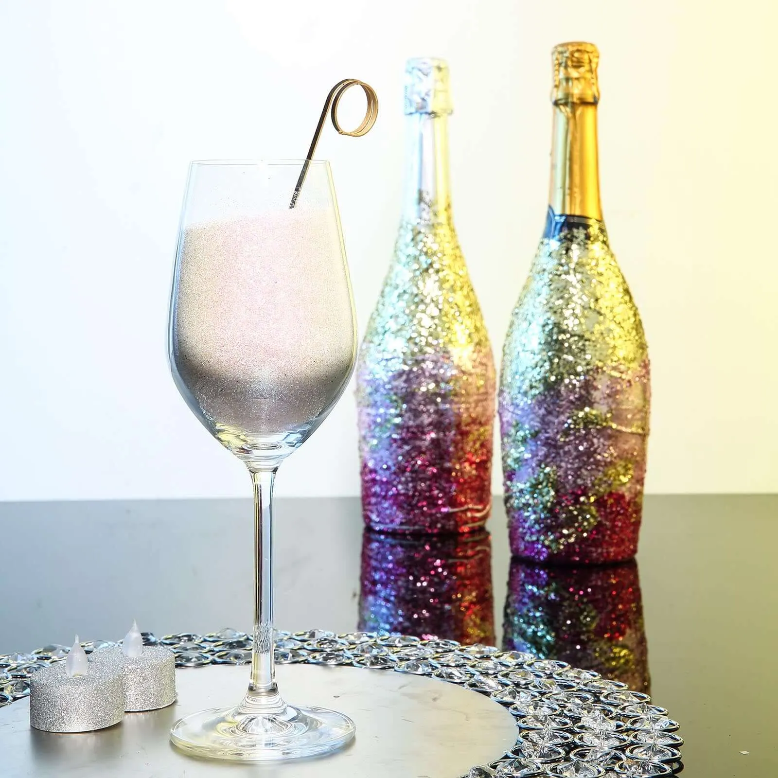 1 lb Bottle Nontoxic White DIY Arts and Crafts Extra Fine Glitter