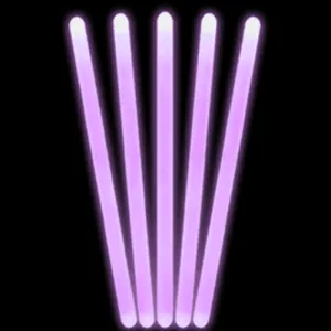 12 Inch Premium Purple Jumbo Glow Sticks - Pack of 10