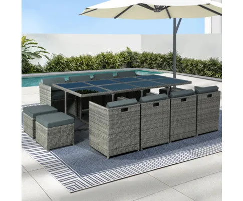 13 PCS Outdoor Dining Set Table Chairs Patio Lounge Setting Furniture