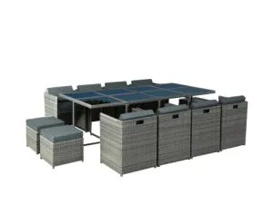 13 PCS Outdoor Dining Set Table Chairs Patio Lounge Setting Furniture