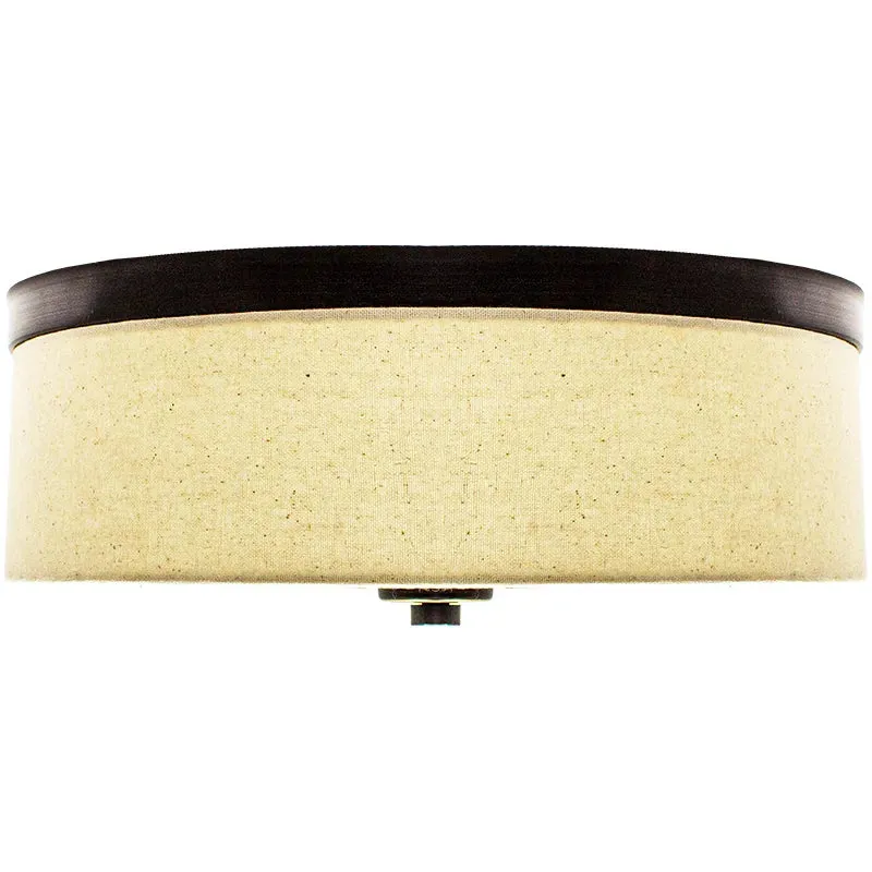 18" LED Fabric Drum Fixture, 1800 Lumens, 35W, CCT Selectable, 120V, Bronze Finish