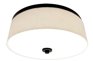 18" LED Fabric Drum Fixture, 1800 Lumens, 35W, CCT Selectable, 120V, Bronze Finish