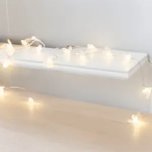 20 White Bumblebee LED String Lights 2.2M