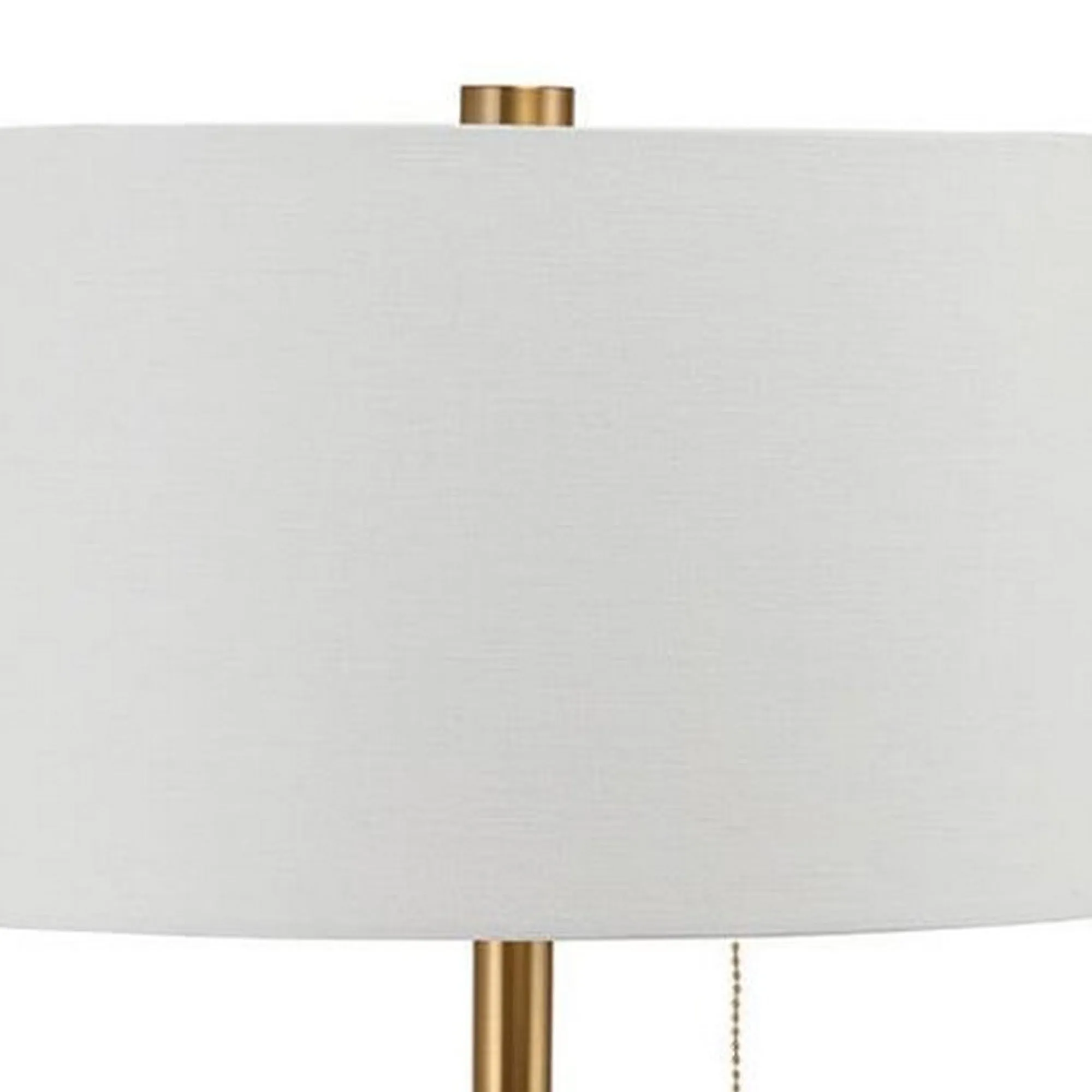 32-37 Inch Table Lamp, Adjustable Height, Modern Tripod Legs, Metal, Gold By Casagear Home