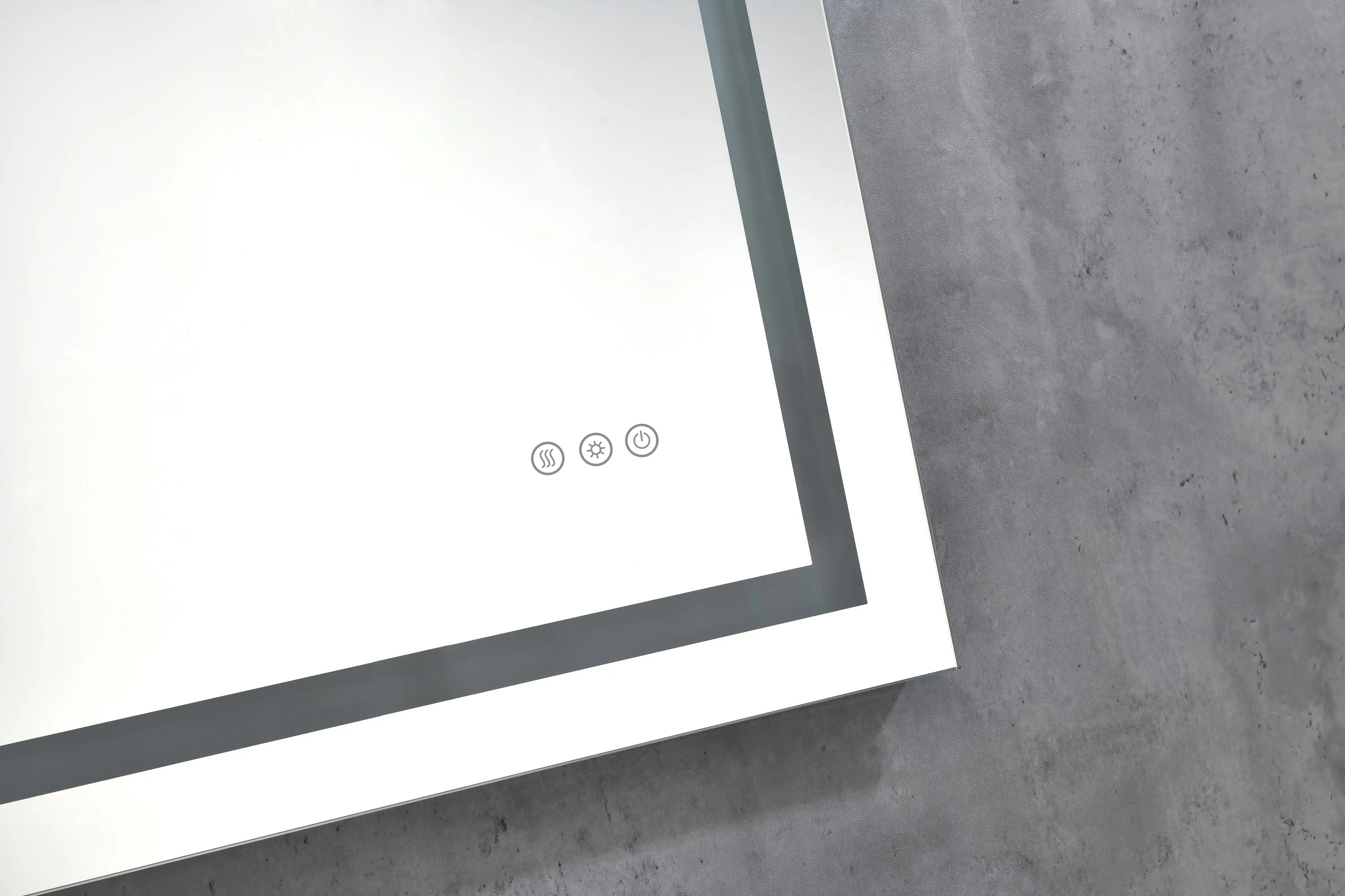 40*24 LED Lighted Bathroom Wall Mounted Mirror with High Lumen Anti-Fog Separately Control Dimmer Function