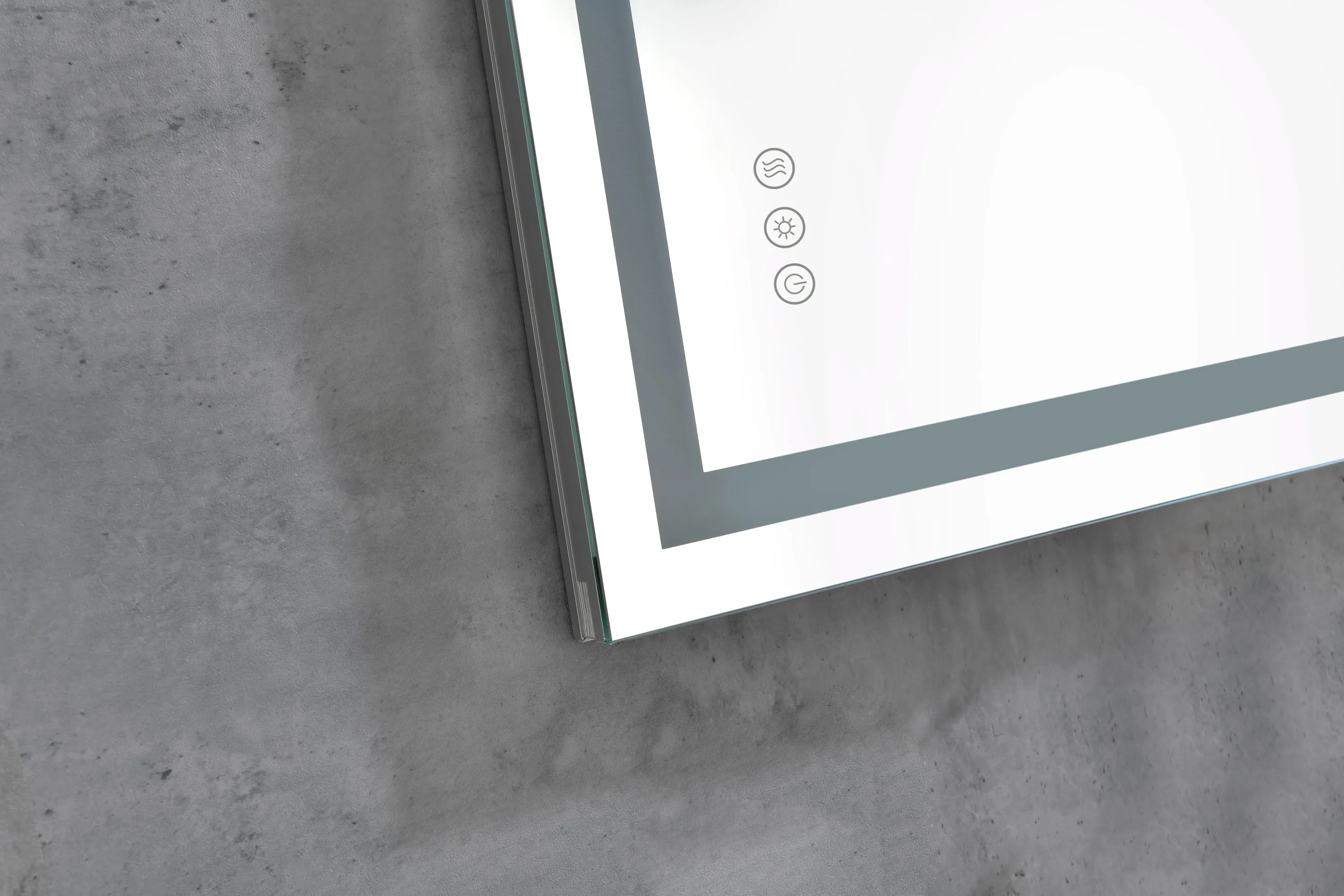 40*24 LED Lighted Bathroom Wall Mounted Mirror with High Lumen Anti-Fog Separately Control Dimmer Function