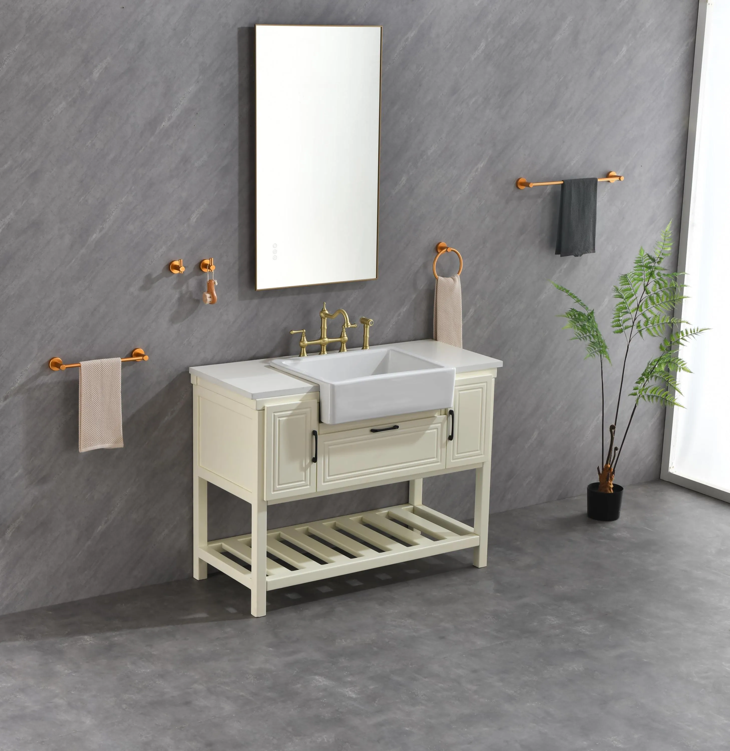 42x 24Inch LED Mirror Bathroom Vanity Mirror with Back Light, Wall Mount Anti-Fog Memory Large Adjustable Vanity Mirror
