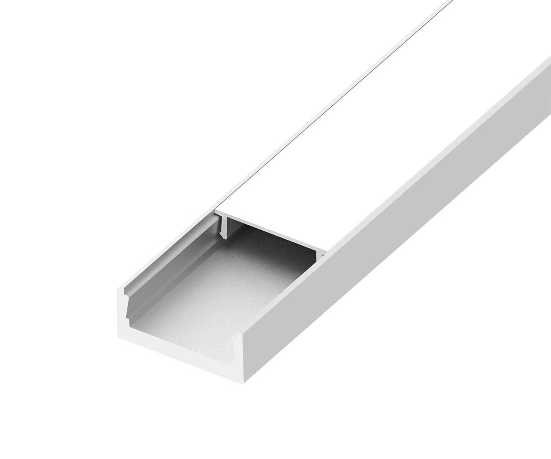 48in. Slim Channel Bundle with Classic Frosted Lens, Aluminum