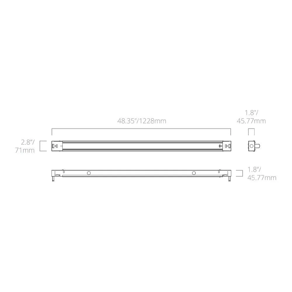 4ft 2-Lamp T5 LED Ready Strip Light, Double End Wiring, Bulbs Not Included