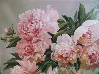 5D Diy Diamond Painting Cross Stitch Red Floral Vase Crystal Needlework Diamond Embroidery Flower Full Square Diamond Decorative