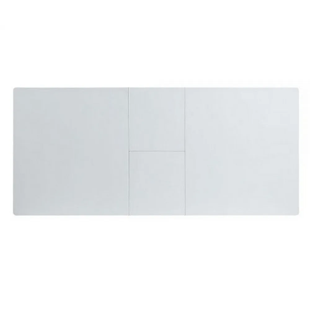 63-79 Inch Dining Table, Butterfly Extension Leaf, Chrome Trim, MDF, White By Casagear Home