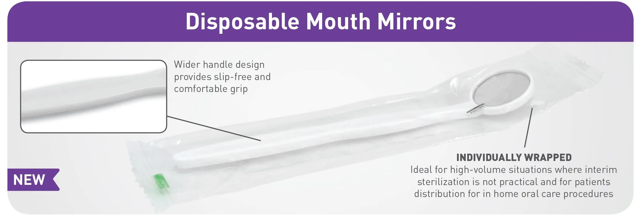 93 : Disposable Mouth Mirrors, Bulk Pack