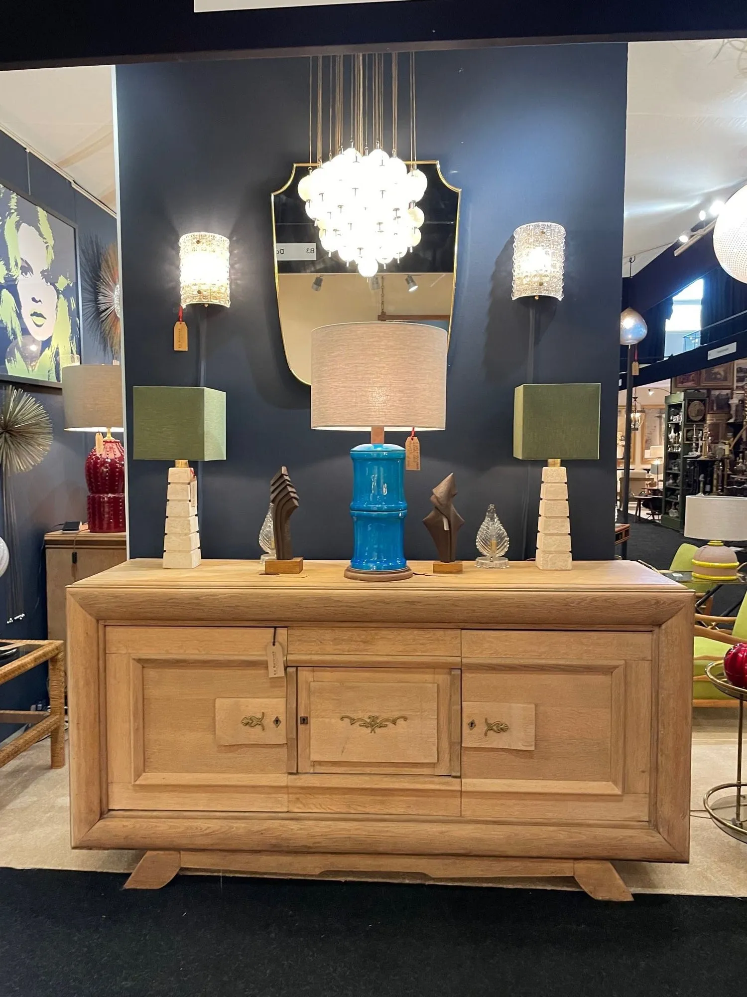 A pair of large 1970s Italian grooved travertine lamps with brass fittings and new bespoke shades