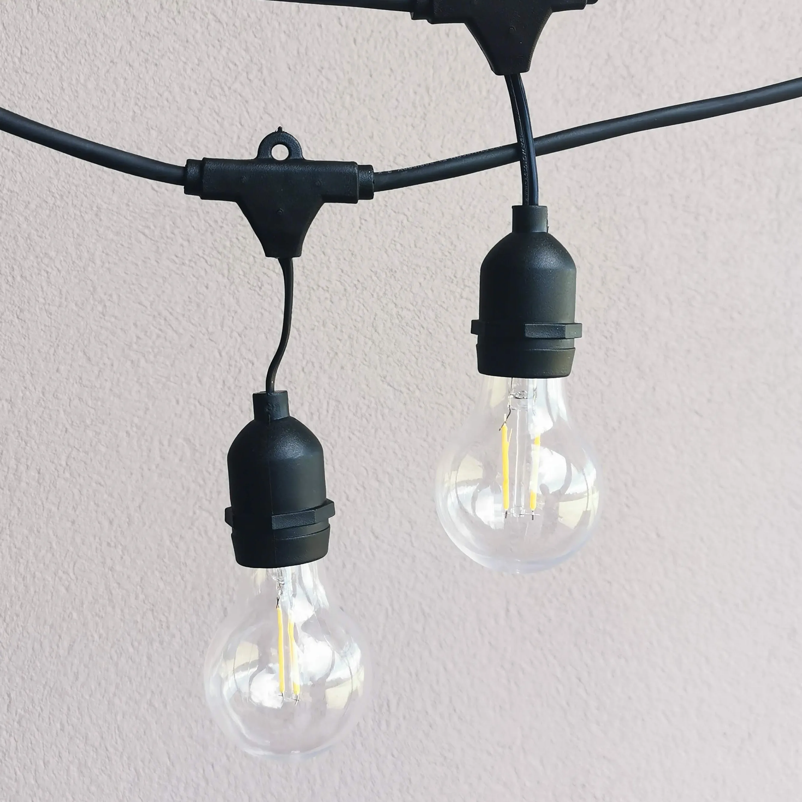 A60 Clear Bulb | 10m 20 Bulbs | Drop Hang Dimmable Festoon Lights
