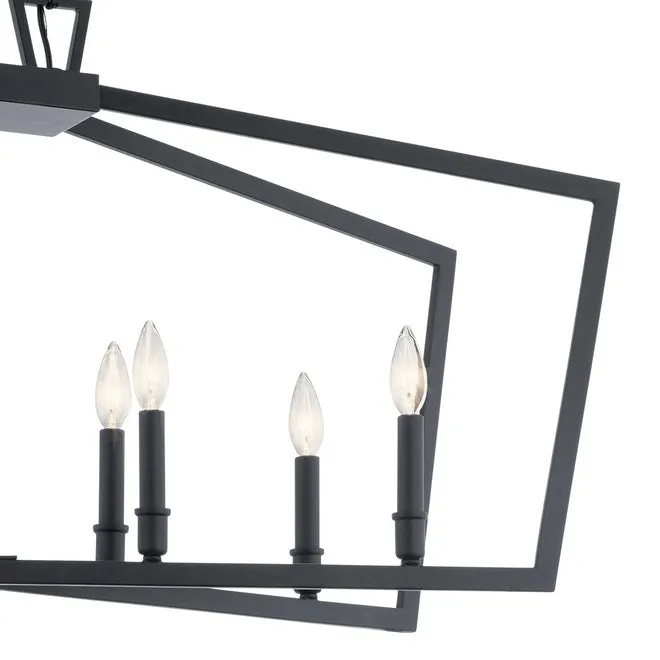 Abbotswell 42 in. 8 Lights Chandelier Black Finish
