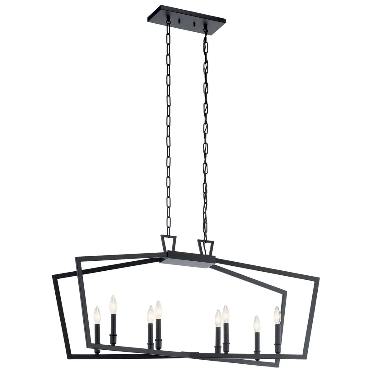 Abbotswell 42 in. 8 Lights Chandelier Black Finish