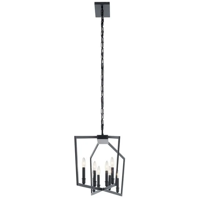 Abbotswell 42 in. 8 Lights Chandelier Black Finish
