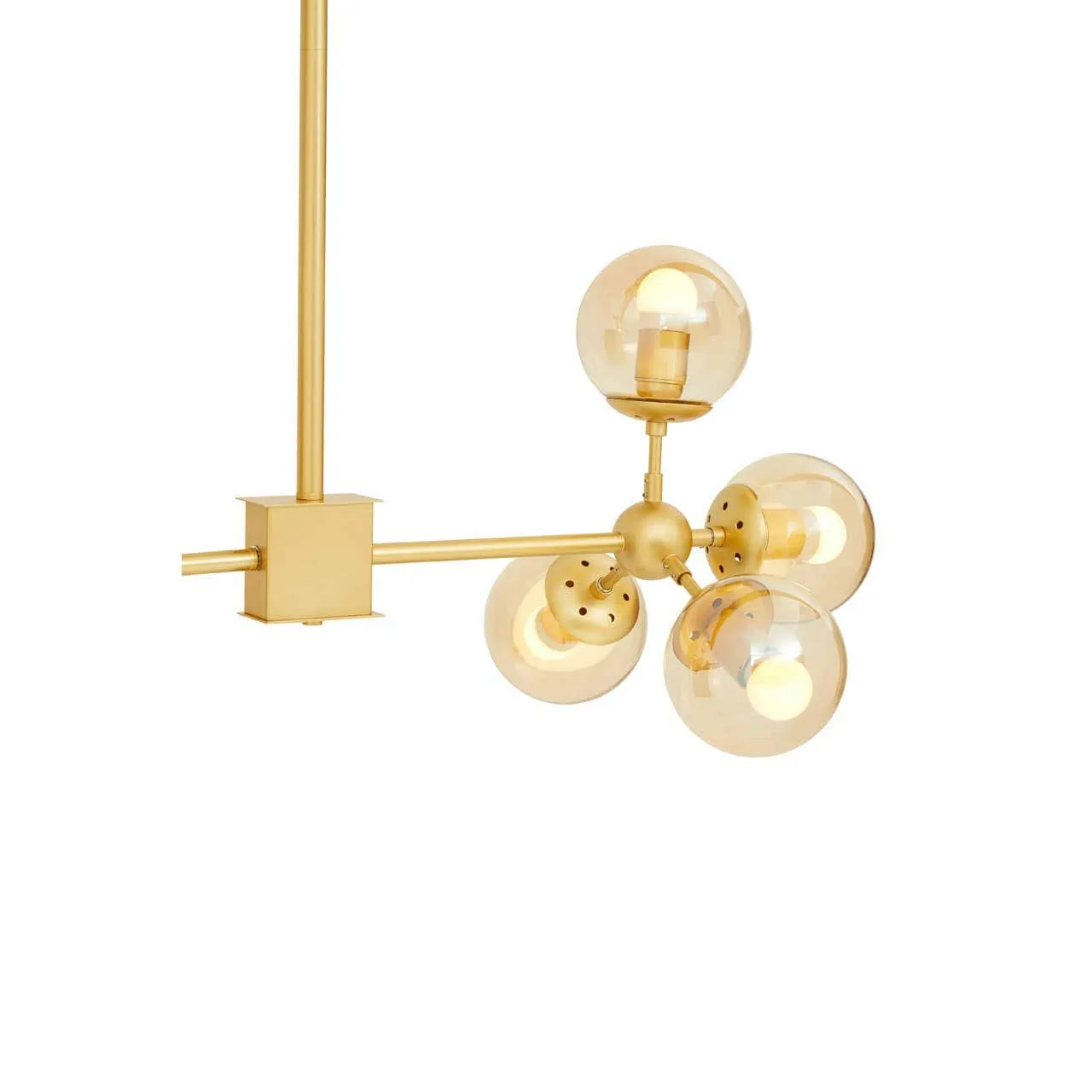 Abira Eight Bulb Gold Finish Pendant Light