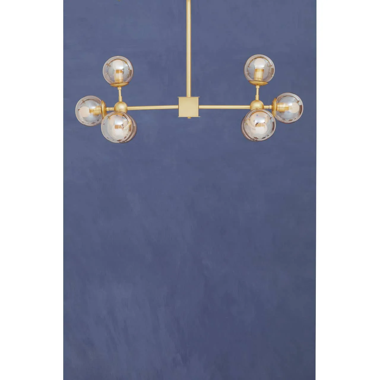 Abira Eight Bulb Gold Finish Pendant Light