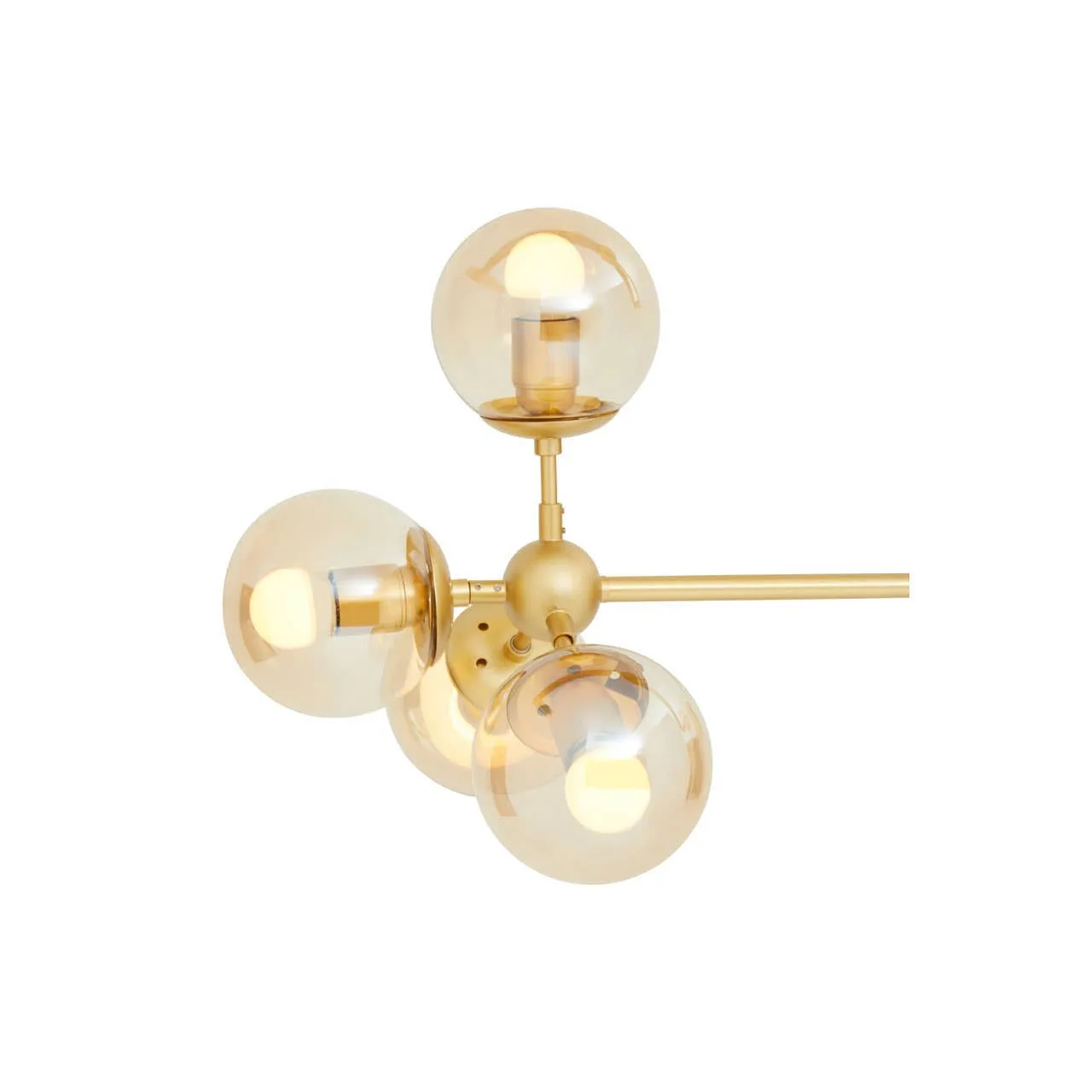 Abira Eight Bulb Gold Finish Pendant Light