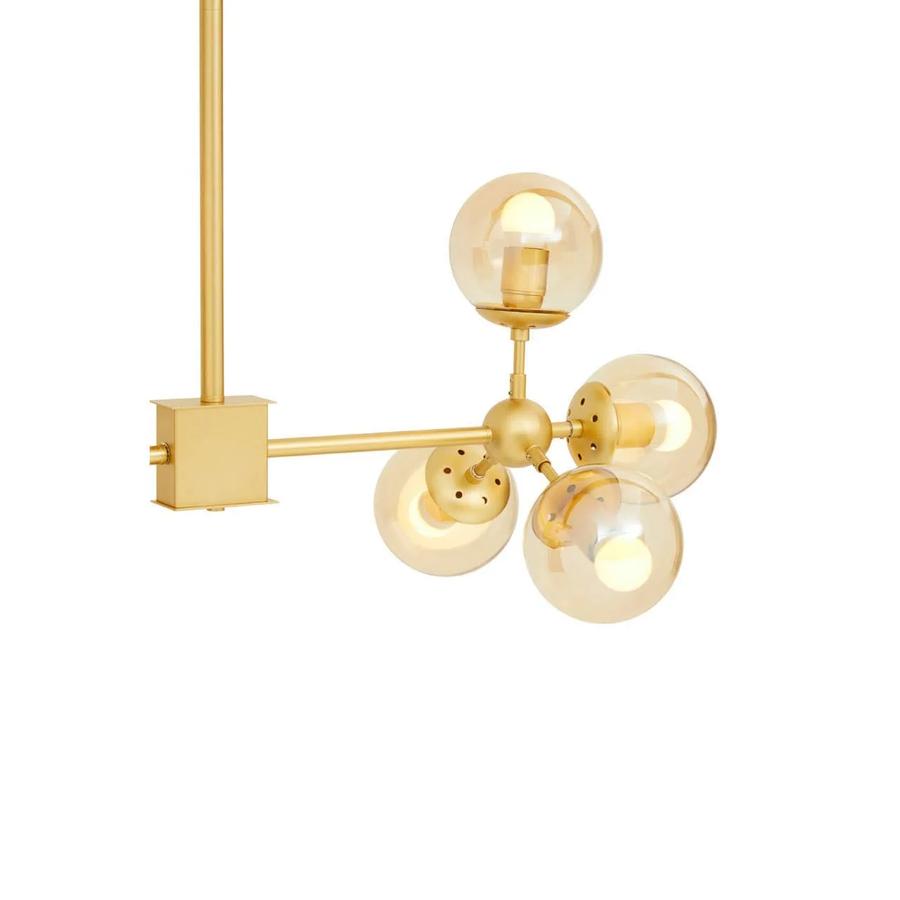 Abira Eight Bulb Gold Finish Pendant Light