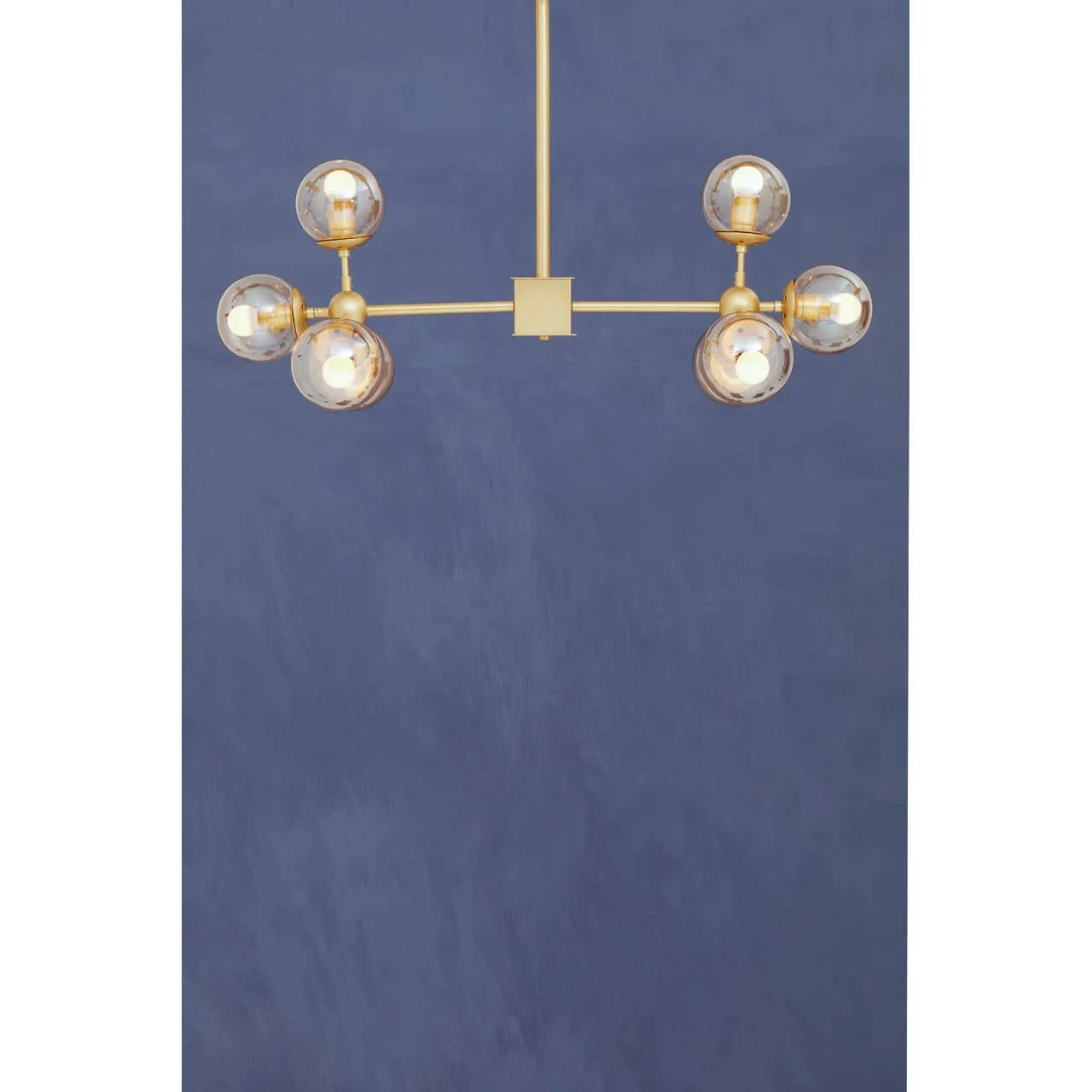 Abira Eight Bulb Gold Finish Pendant Light