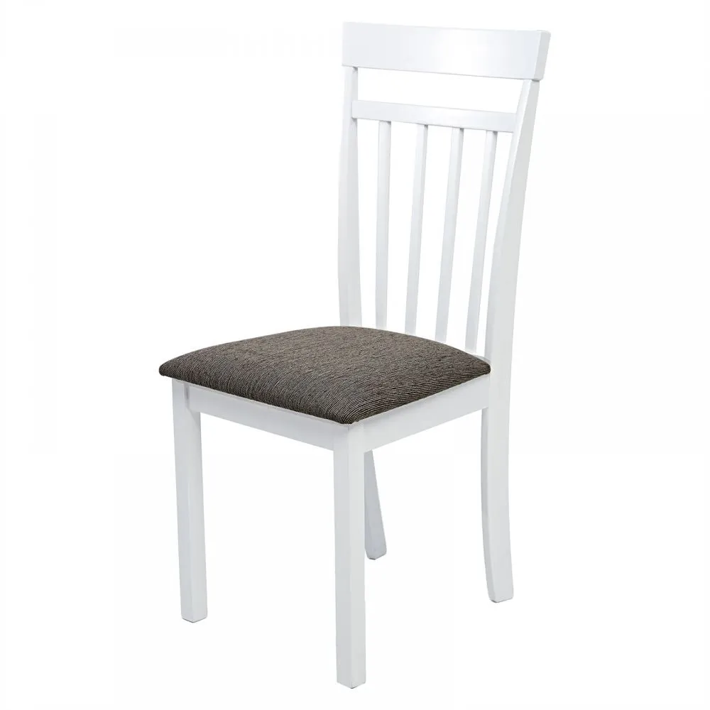 AFT Solid Wood Dining Table, 6 Seater - White