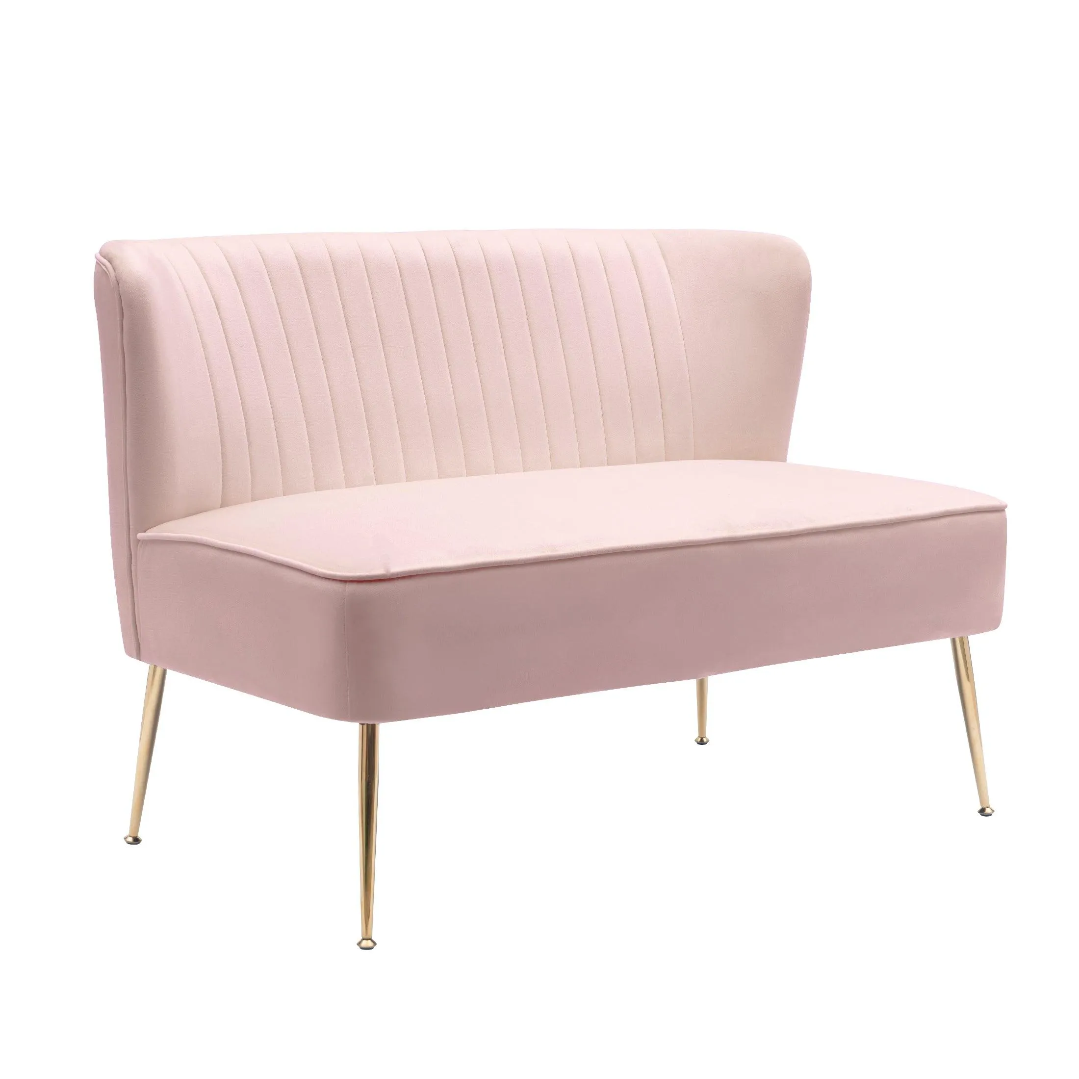 Alaia Mid Century Modern Upholstered Tufted Velvet Loveseat Sofa and 25" Accent Chair 3-Piece Set