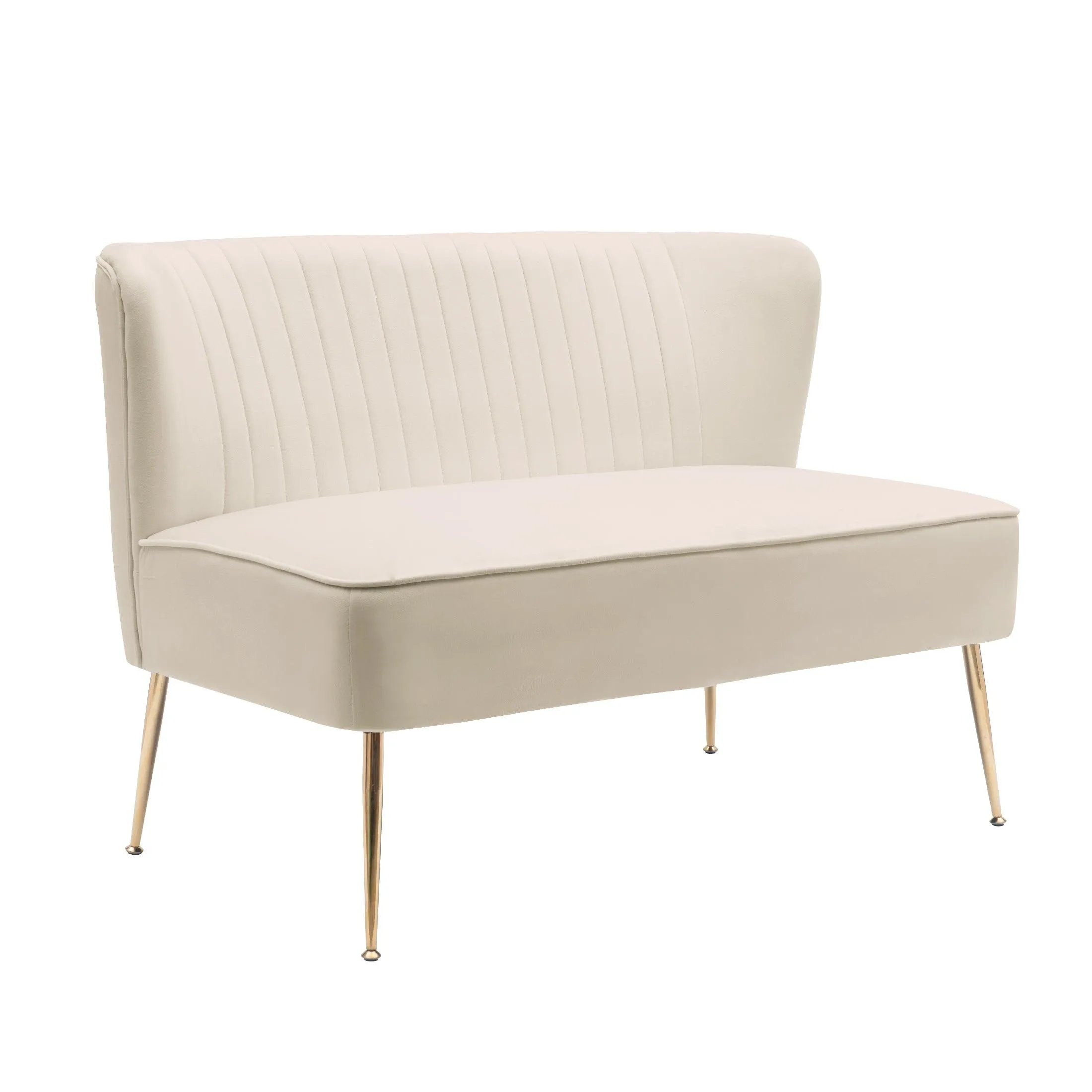 Alaia Mid Century Modern Upholstered Tufted Velvet Loveseat Sofa and 25" Accent Chair 3-Piece Set