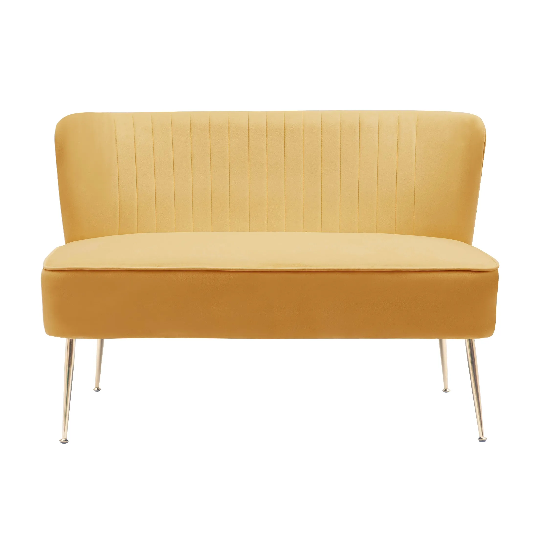 Alaia Mid Century Modern Upholstered Tufted Velvet Loveseat Sofa and 25" Accent Chair 3-Piece Set