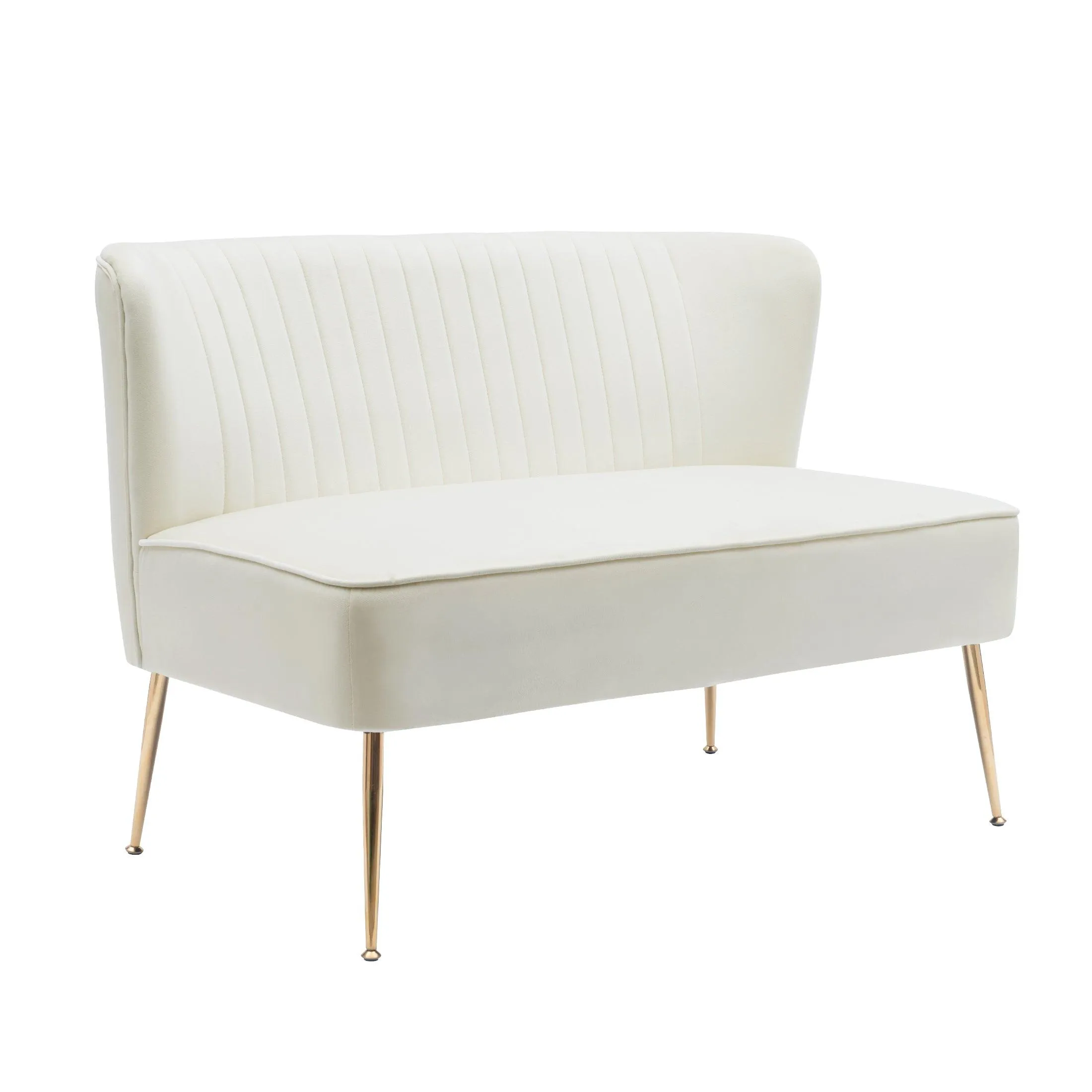 Alaia Mid Century Modern Upholstered Tufted Velvet Loveseat Sofa and 25" Accent Chair 3-Piece Set