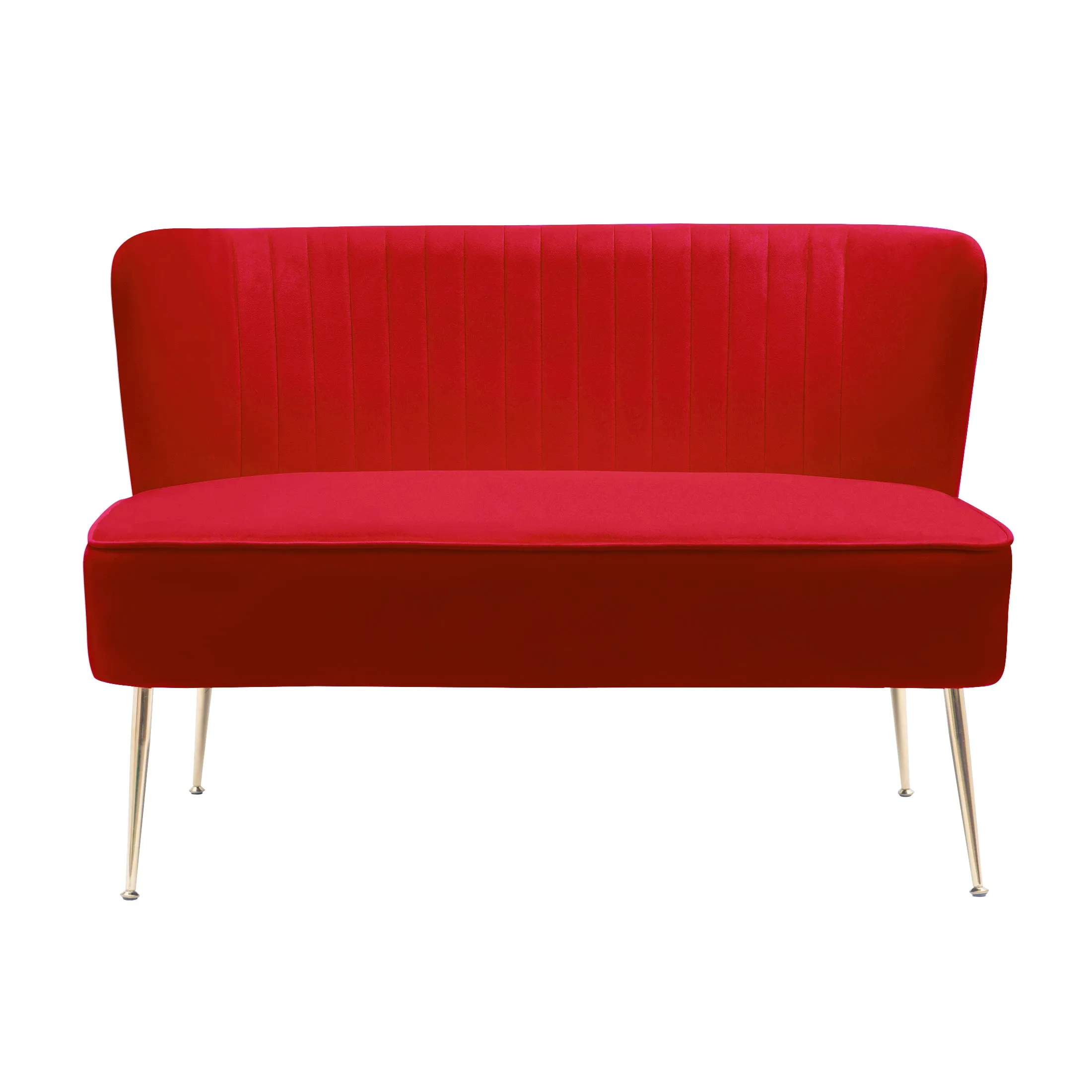 Alaia Mid Century Modern Upholstered Tufted Velvet Loveseat Sofa and 25" Accent Chair 3-Piece Set