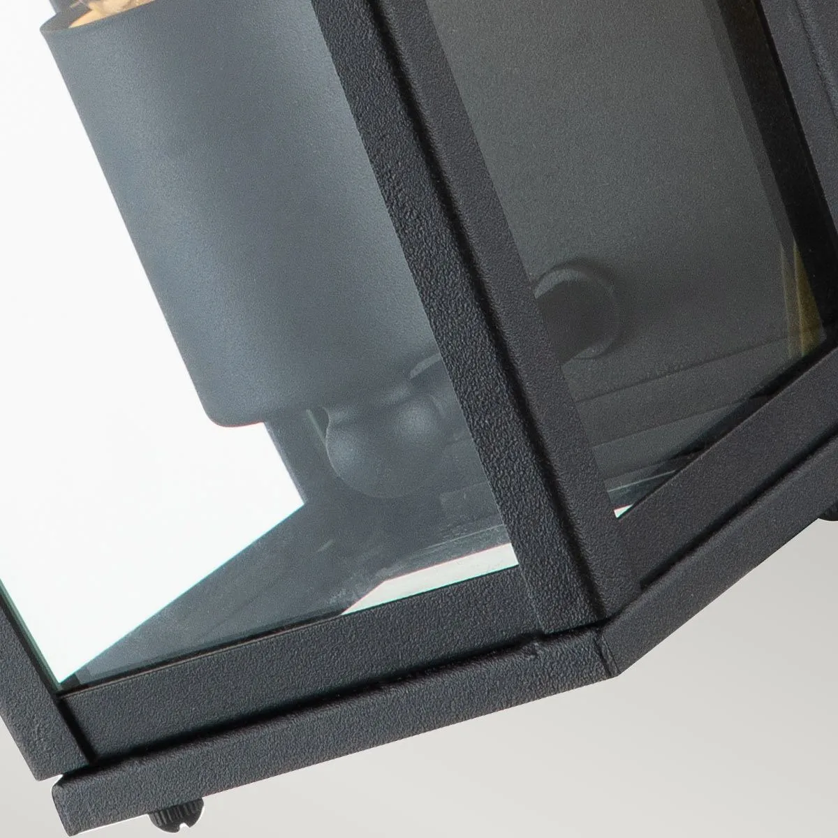 Alford Place 1 Light Half Lantern - Museum Black E27 IP44