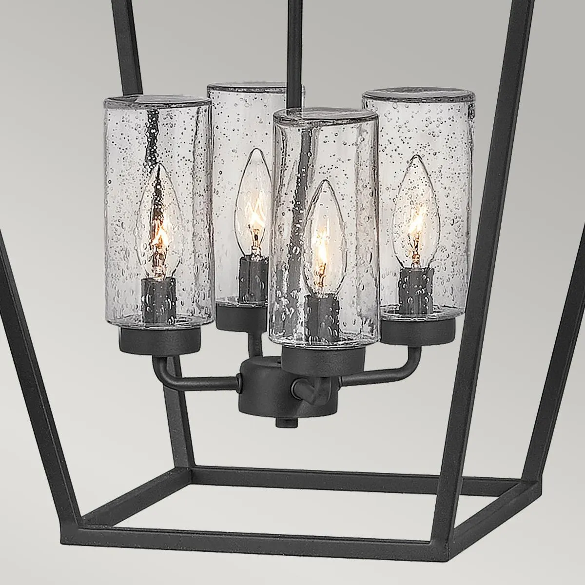 Alford Place 4 Light Outdoor Pendant - Museum Black IP44 E14