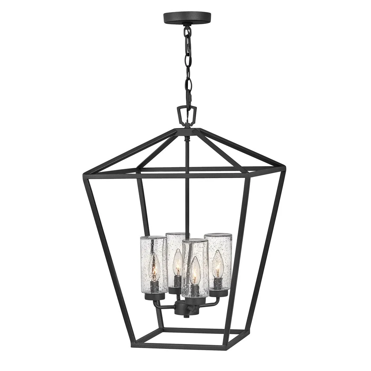 Alford Place 4 Light Outdoor Pendant - Museum Black IP44 E14