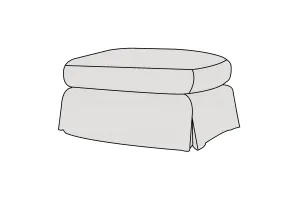 Alice | Bench Footstool Extra Loose Cover | Marque Ivory