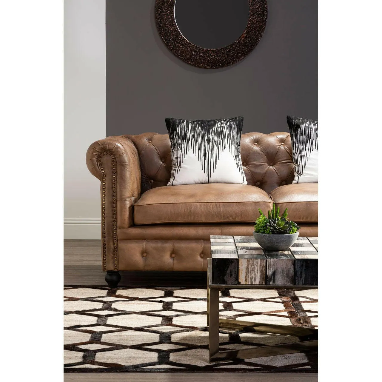 Almora Copper Finish Wall Mirror