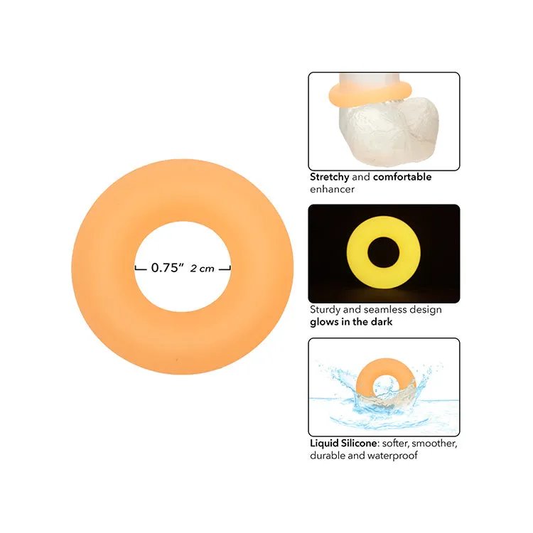 Alpha Liquid Silicone Glow-In-The-Dark Prolong Medium Cock Ring