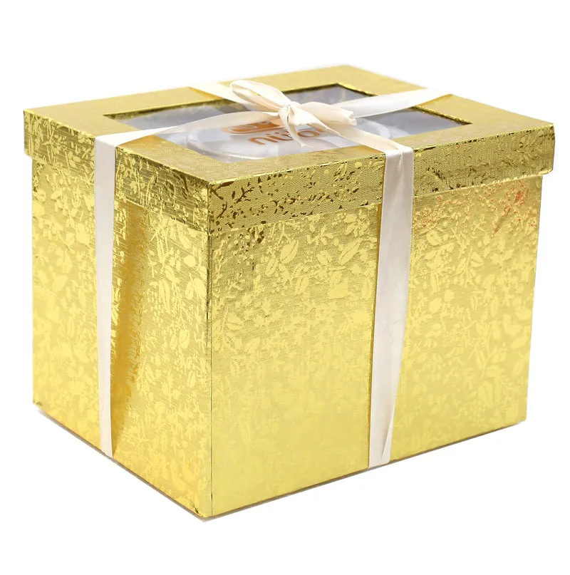 Ambrose Gold Plated Crystal Embellished Lidded Ceramic Bowl (9 In. x 7 In. x 9.5 In.)