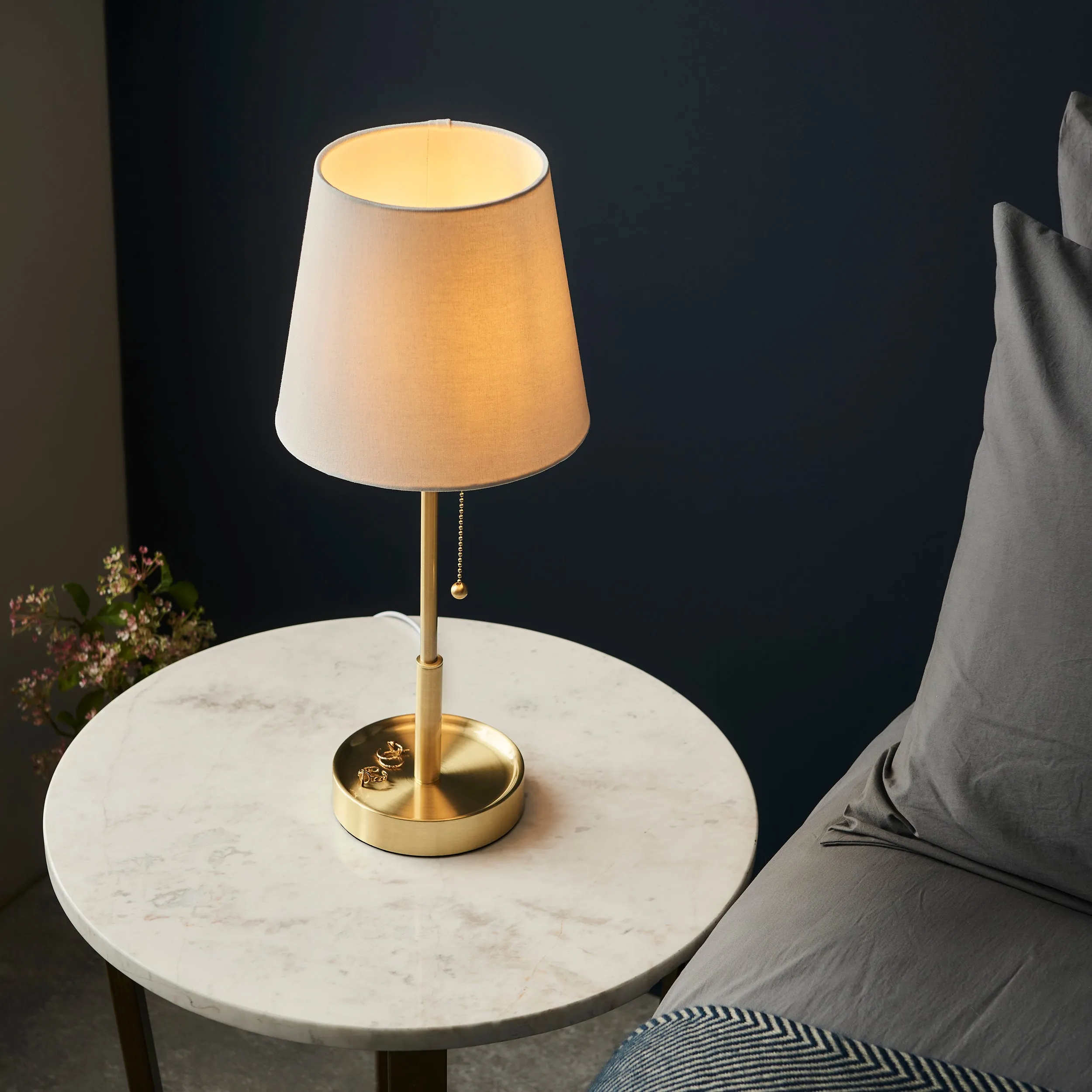 Amos Westminster Table Lamp Satin Brass