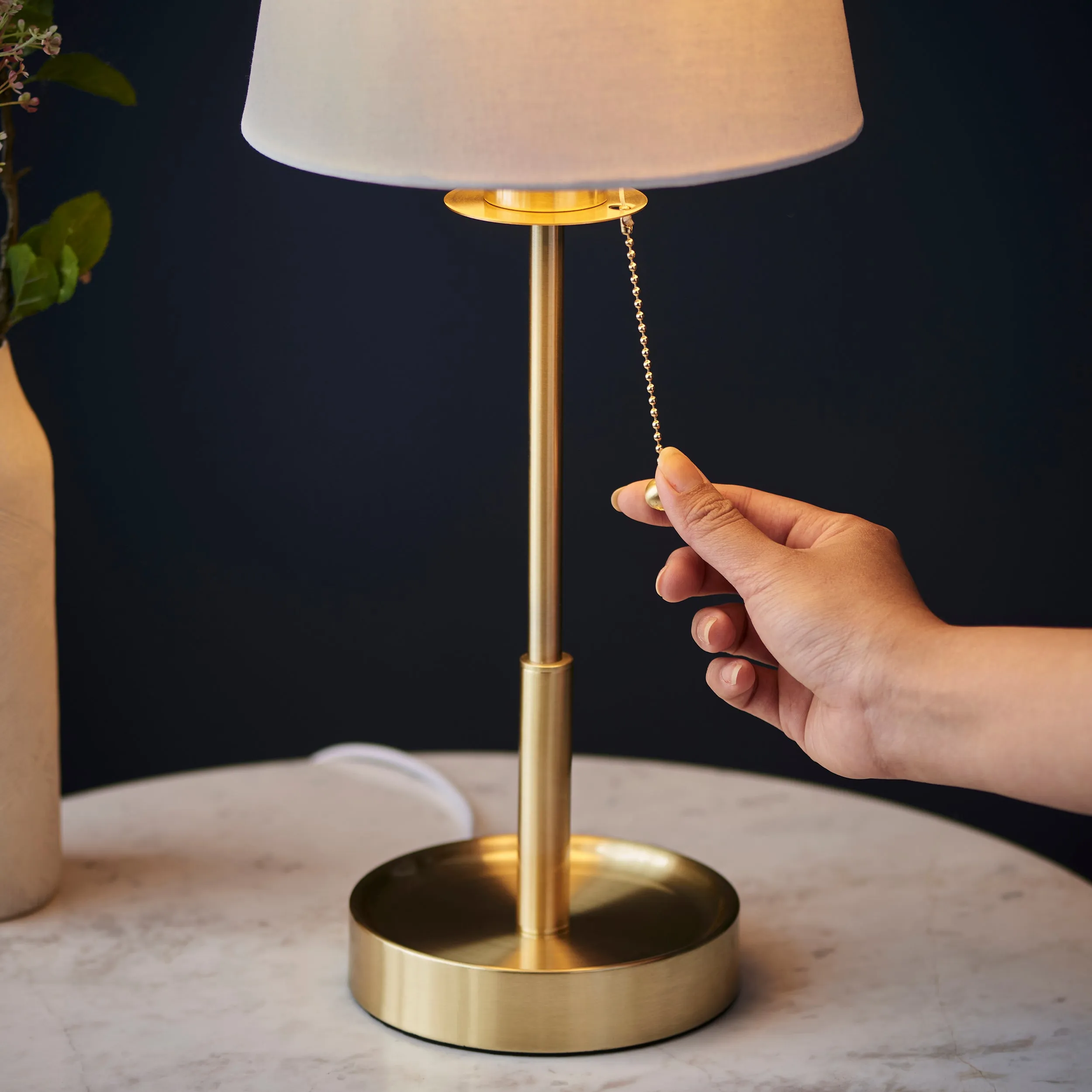 Amos Westminster Table Lamp Satin Brass