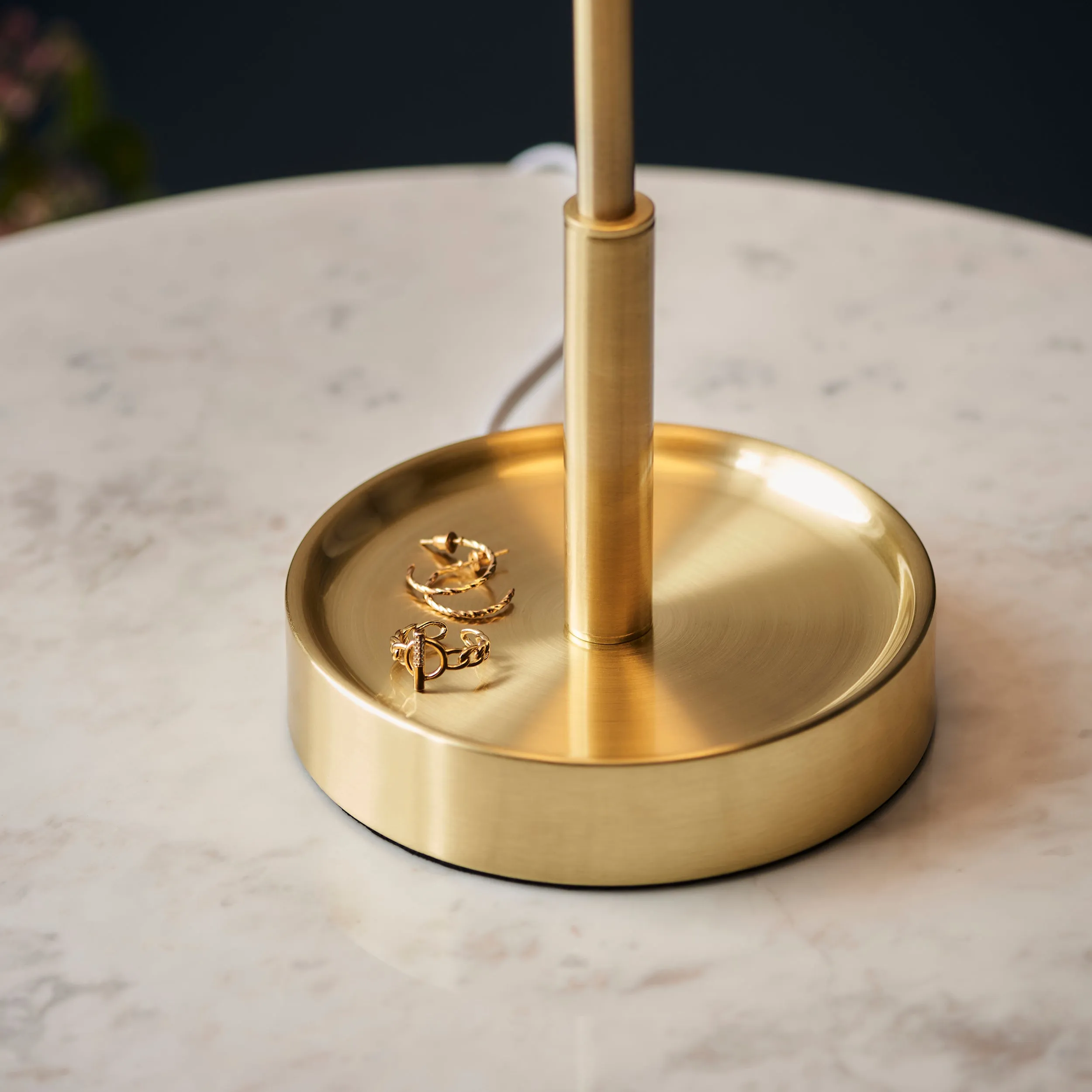 Amos Westminster Table Lamp Satin Brass