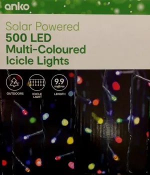 Anko Solar Powered 500 LED ICICLE Lights