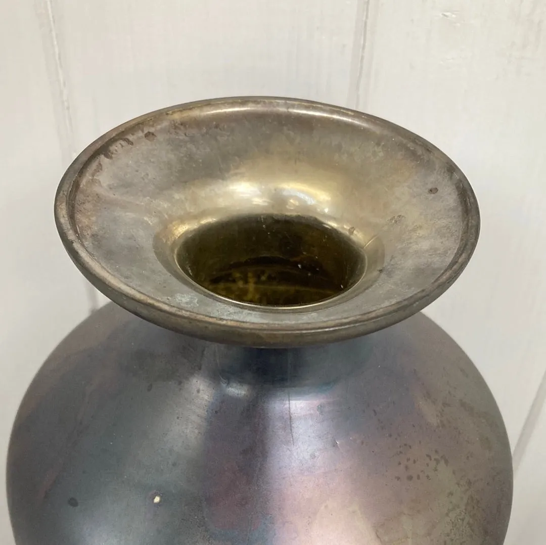 Antique Black Glass Vase