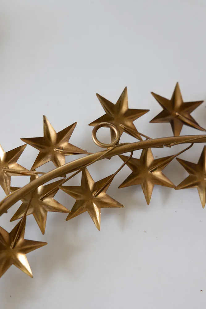 Antique Gold Jewelled Star Wall Mirror