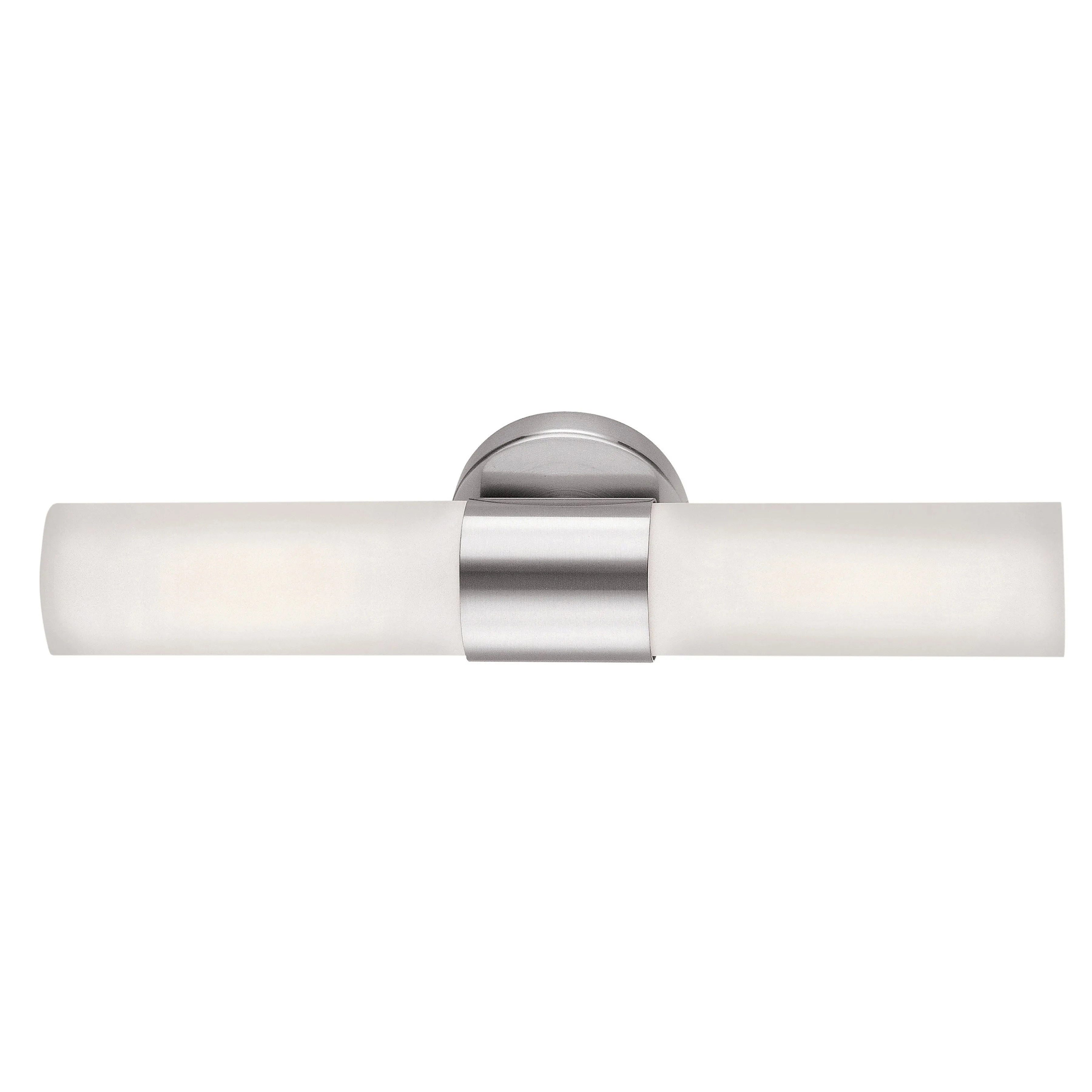 Aqueous 2 Light Wall Sconce & Vanity Light, Brushed Steel